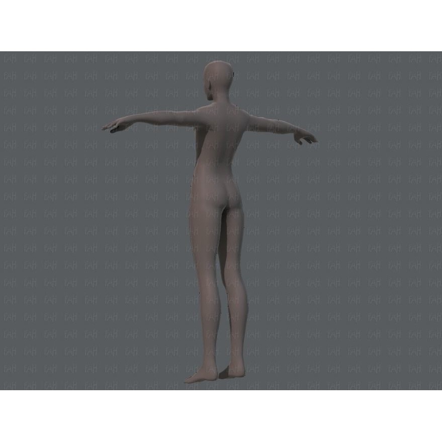 Base Mesh Man Character 3D Model – Low Poly Cartoon Design, FBX - View 8