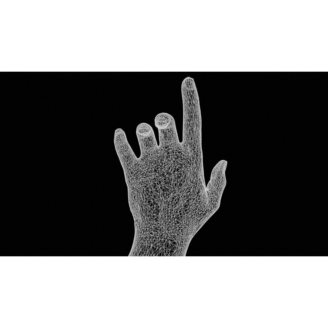 Photorealistic Male Hand 3D Model – Low Poly PBR Asset, FBX
