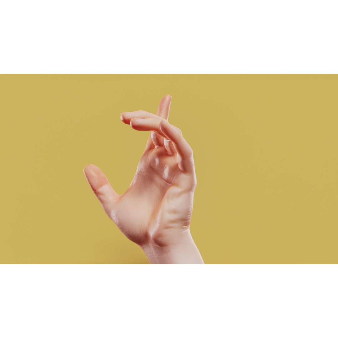 Photorealistic Male Hand 3D Model – Low Poly PBR Asset, FBX - View 12