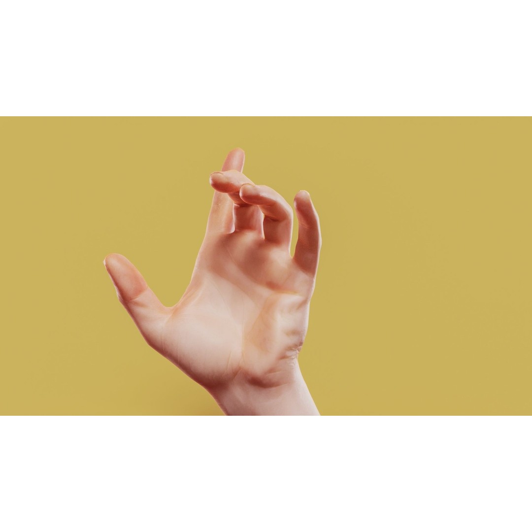 Photorealistic Male Hand 3D Model – Low Poly PBR Asset, FBX - View 13