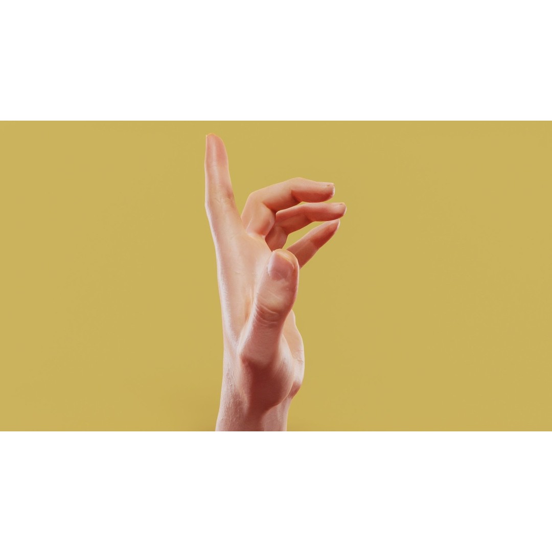 Photorealistic Male Hand 3D Model – Low Poly PBR Asset, FBX - View 4
