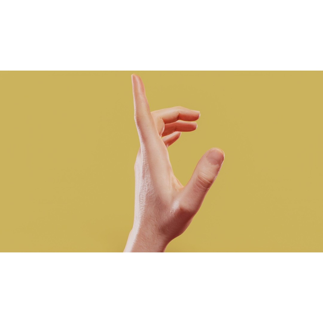 Photorealistic Male Hand 3D Model – Low Poly PBR Asset, FBX - View 5