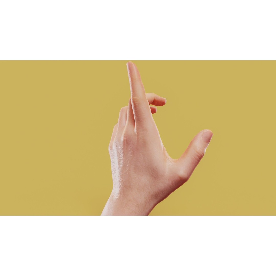 Photorealistic Male Hand 3D Model – Low Poly PBR Asset, FBX - View 6