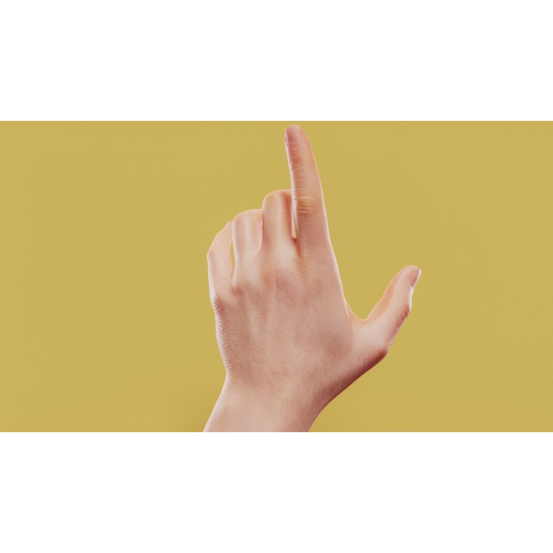 Photorealistic Male Hand 3D Model – Low Poly PBR Asset, FBX - View 7
