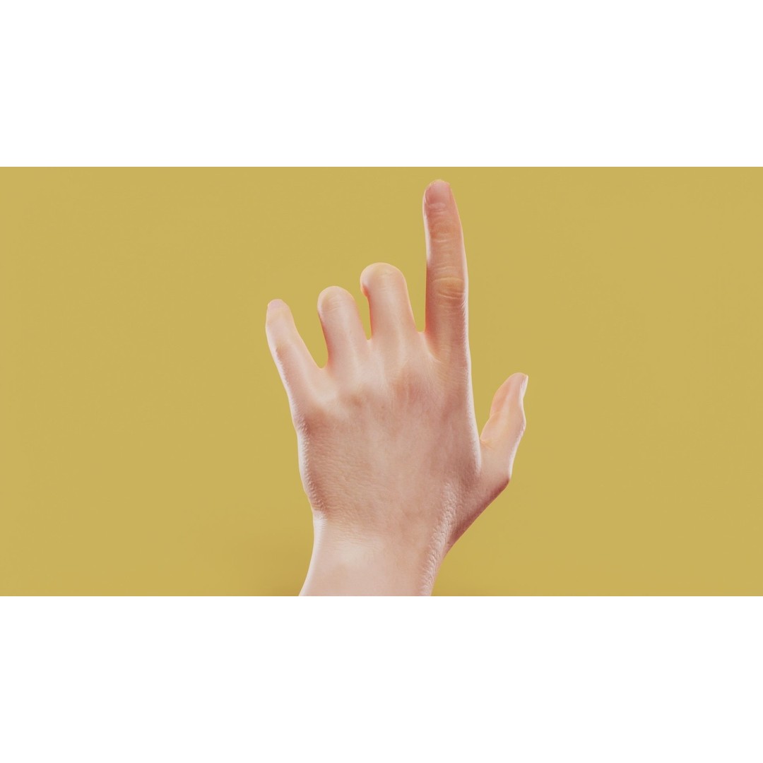 Photorealistic Male Hand 3D Model – Low Poly PBR Asset, FBX - View 8