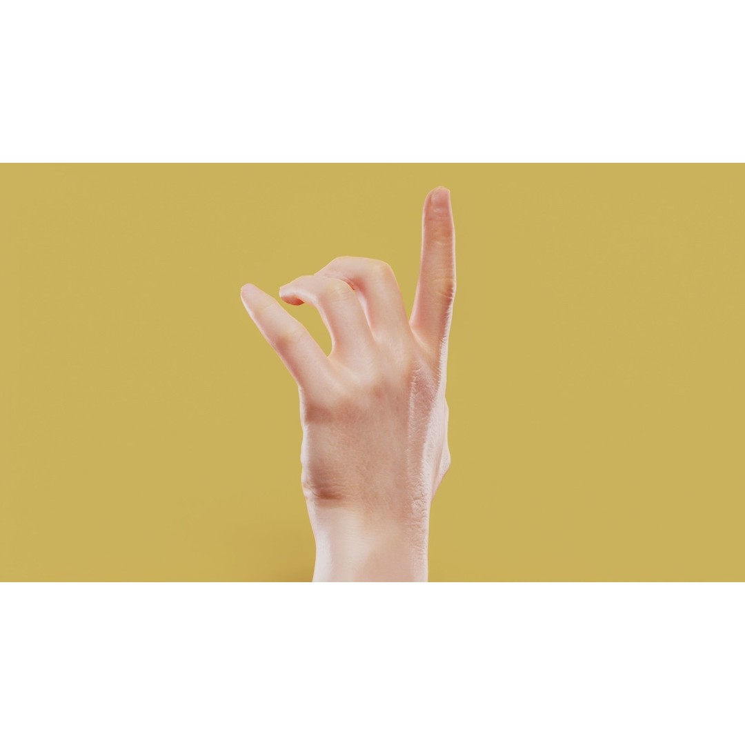 Photorealistic Male Hand 3D Model – Low Poly PBR Asset, FBX - View 9