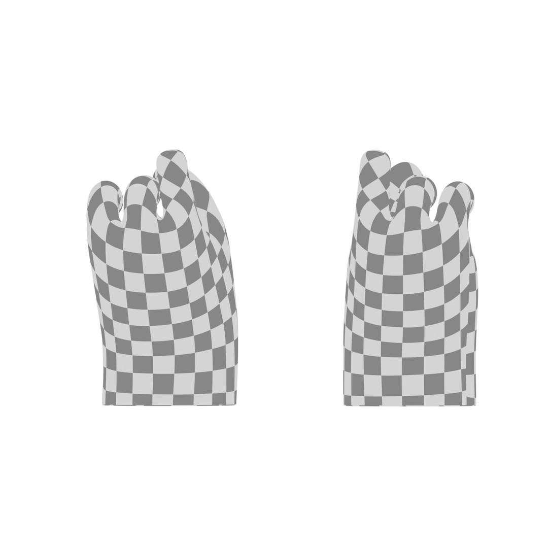 Cartoon Hands 3D Model – Low Poly Character Asset, FBX, Blender - View 14