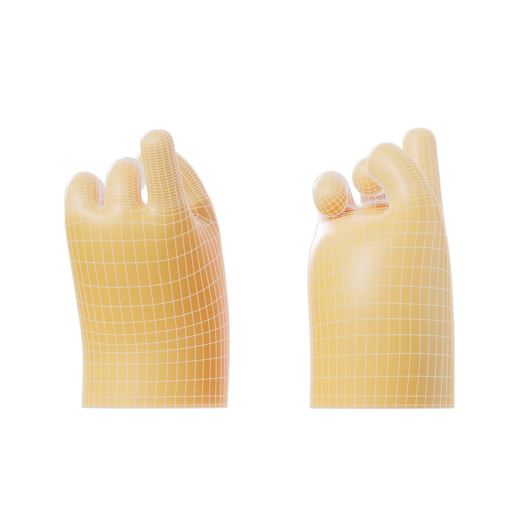 Cartoon Hands 3D Model – Low Poly Character Asset, FBX, Blender - View 15