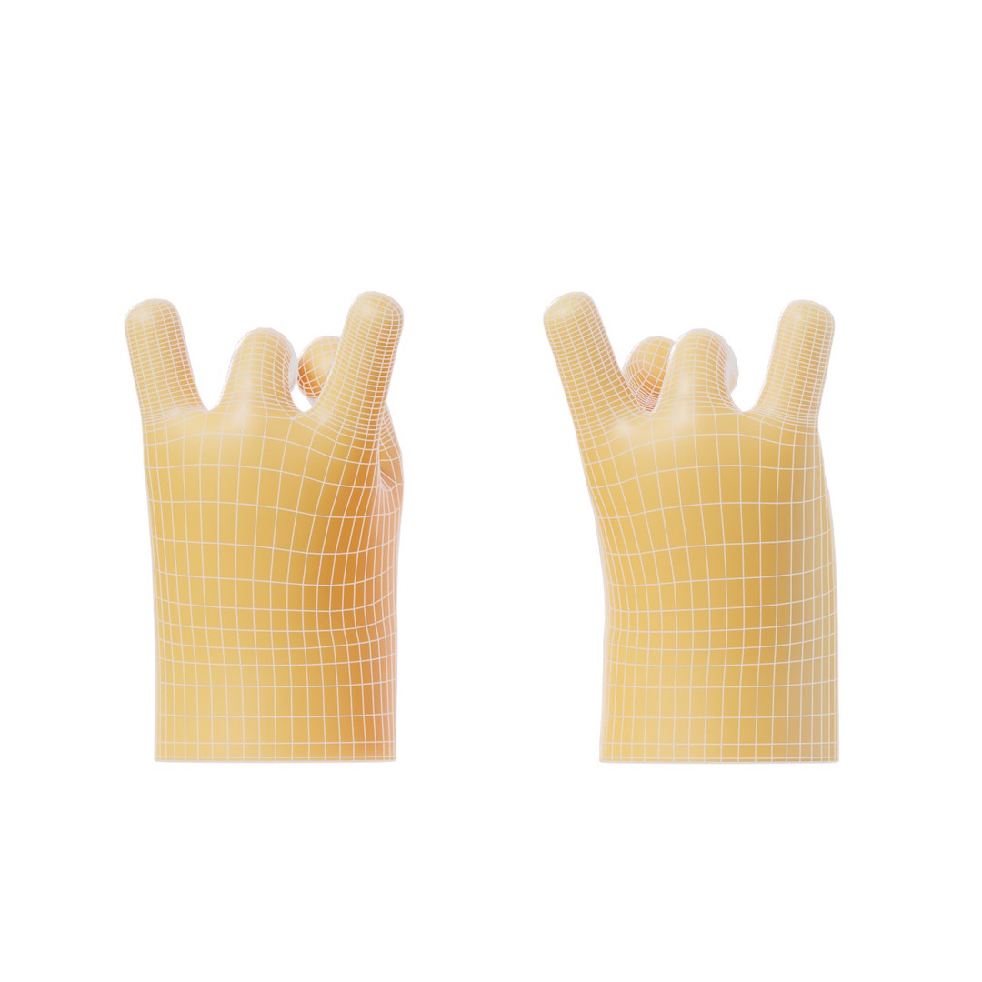 Cartoon Hands 3D Model – Low Poly Character Asset, FBX, Blender - View 17