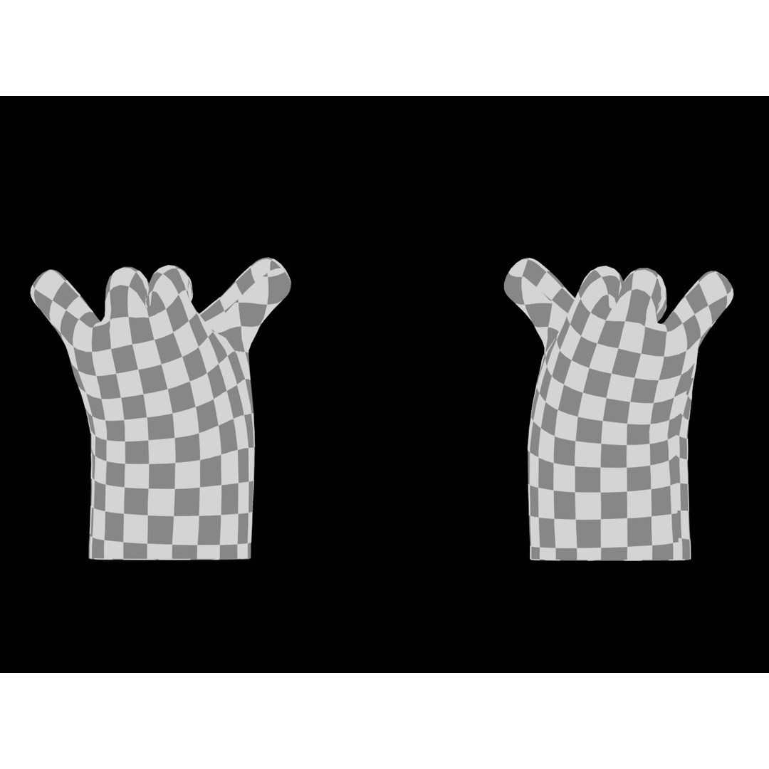Cartoon Hands 3D Model – Low Poly Character Asset, FBX, Blender - View 21