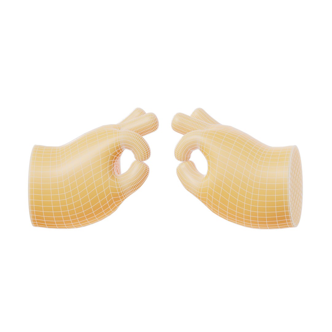 Cartoon Hands 3D Model – Low Poly Character Asset, FBX, Blender - View 23