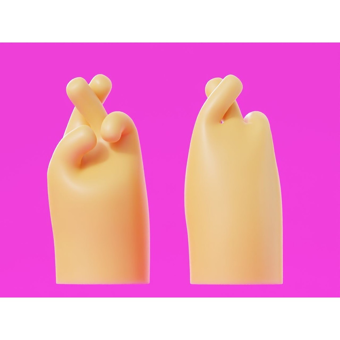 Cartoon Hands 3D Model – Low Poly Character Asset, FBX, Blender - View 25