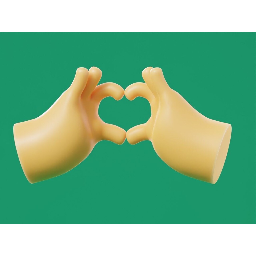Cartoon Hands 3D Model – Low Poly Character Asset, FBX, Blender - View 28