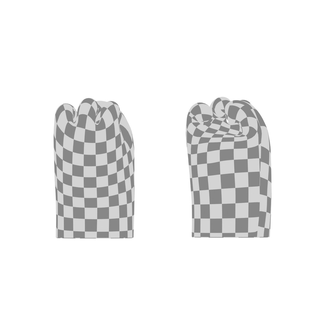 Cartoon Hands 3D Model – Low Poly Character Asset, FBX, Blender - View 8