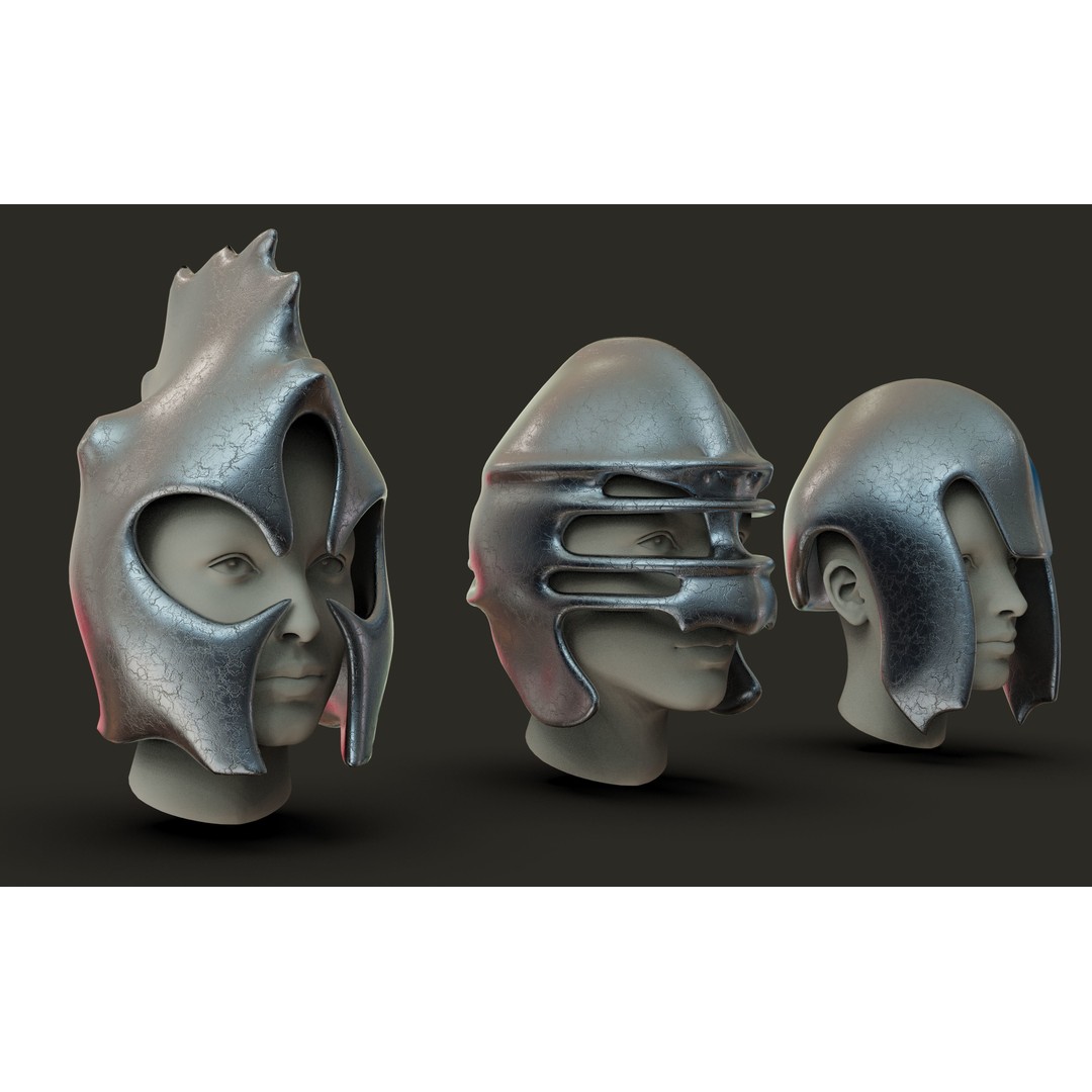 Military Helmet 3D Model – Low Poly Game Asset, FBX & OBJ - View 3