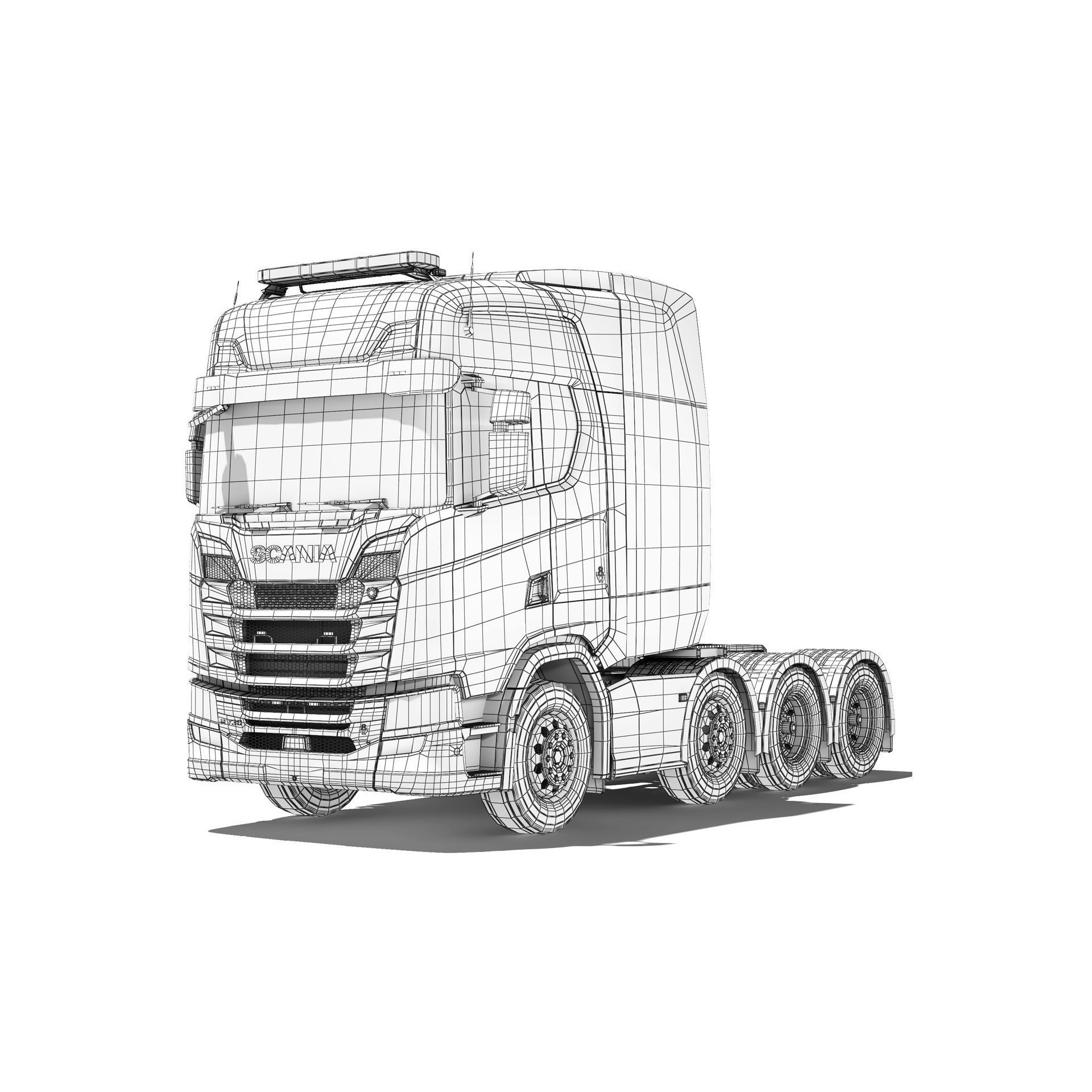 Truck R730 8X4 - Game-Ready 3D Model - View 10
