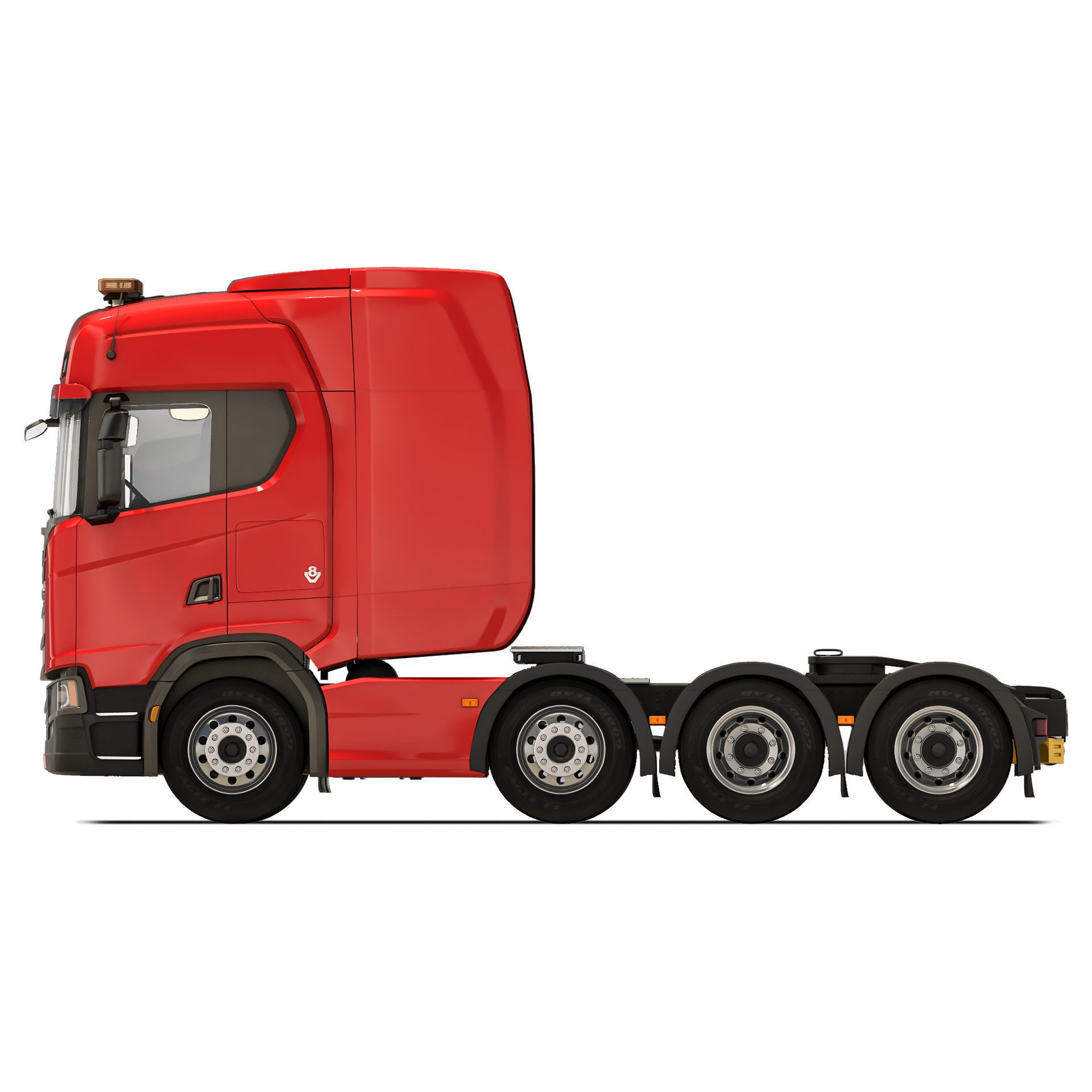 Truck R730 8X4 - Game-Ready 3D Model - View 3