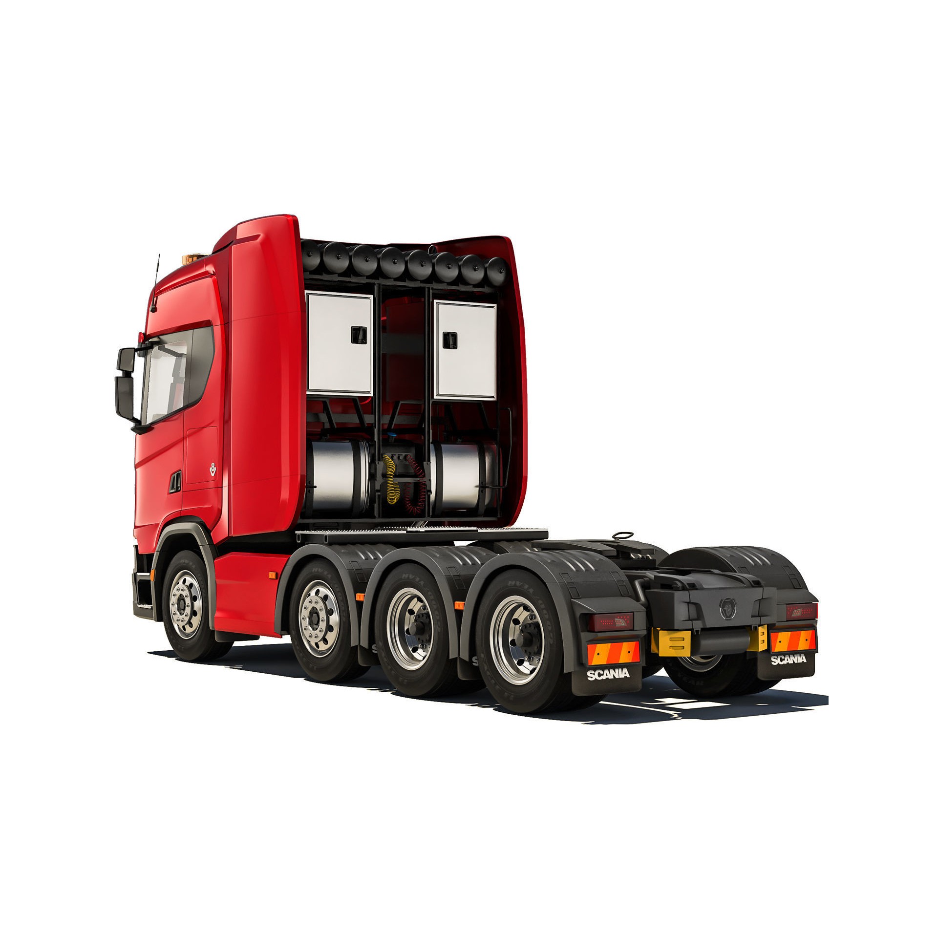 Truck R730 8X4 - Game-Ready 3D Model - View 4