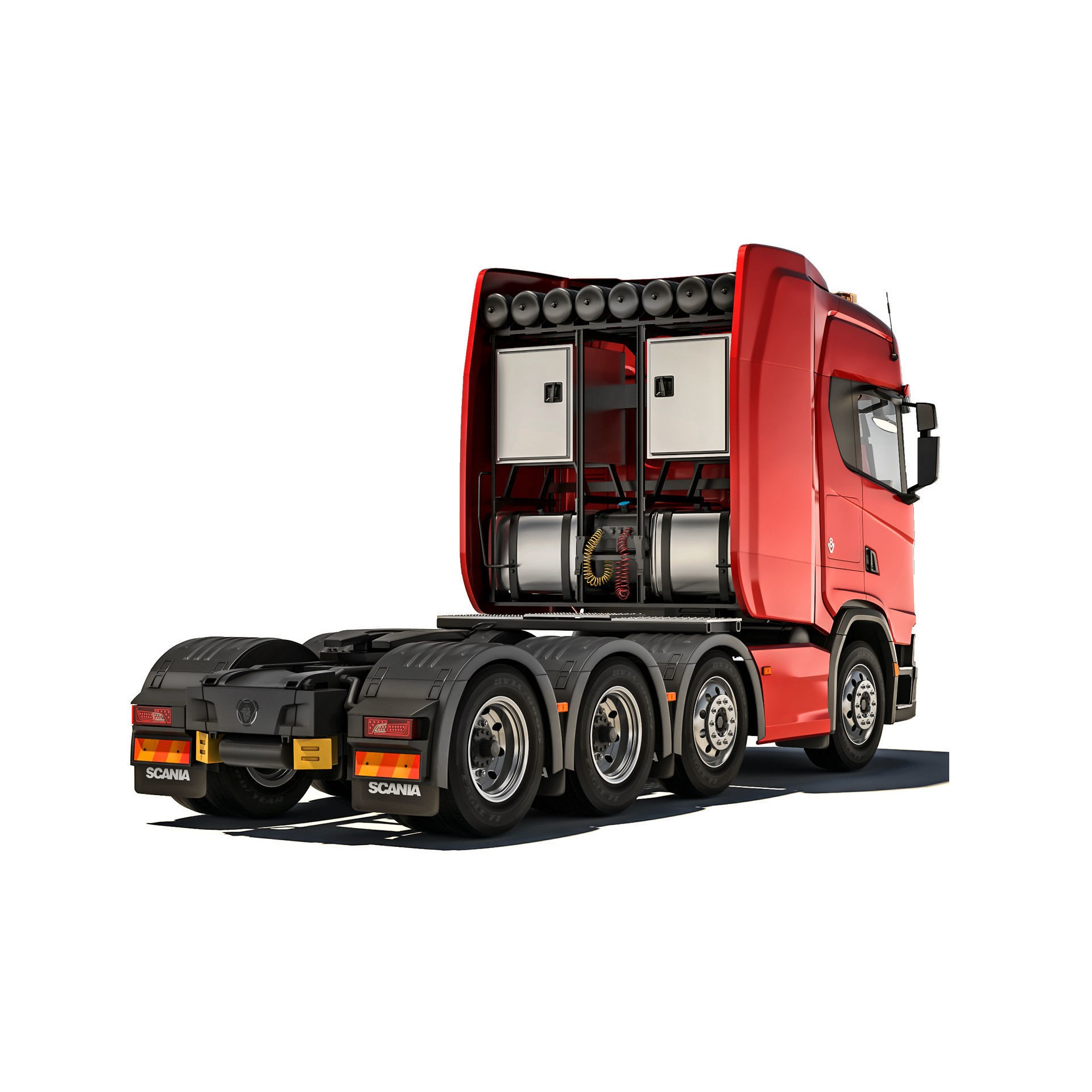 Truck R730 8X4 - Game-Ready 3D Model - View 6