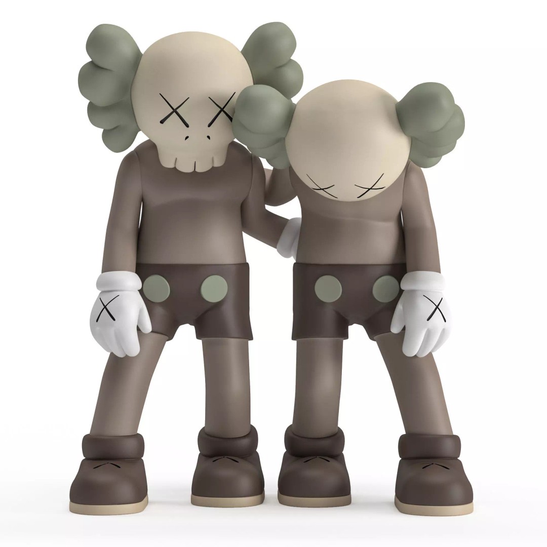 Kaws Figurine 3D Model – Kawaii Character Statue, FBX & OBJ - View 2