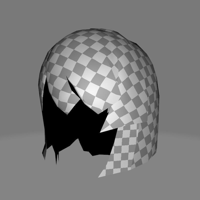 Classic Bob Hair 3D Model – Low Poly Hair Asset, FBX, PBR