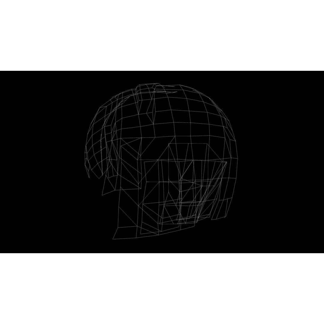 Classic Bob Hair 3D Model – Low Poly Hair Asset, FBX, PBR - View 12