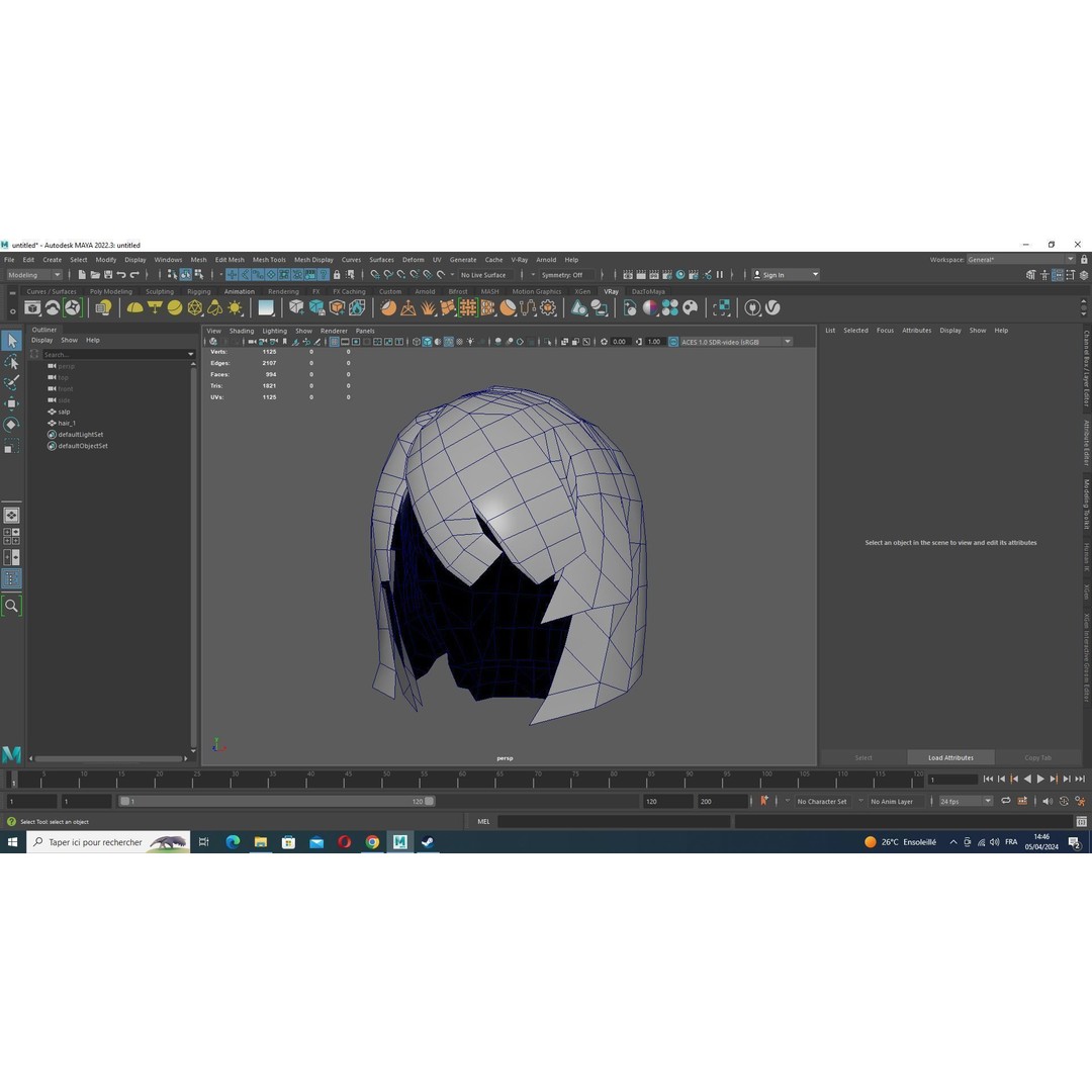 Classic Bob Hair 3D Model – Low Poly Hair Asset, FBX, PBR - View 13