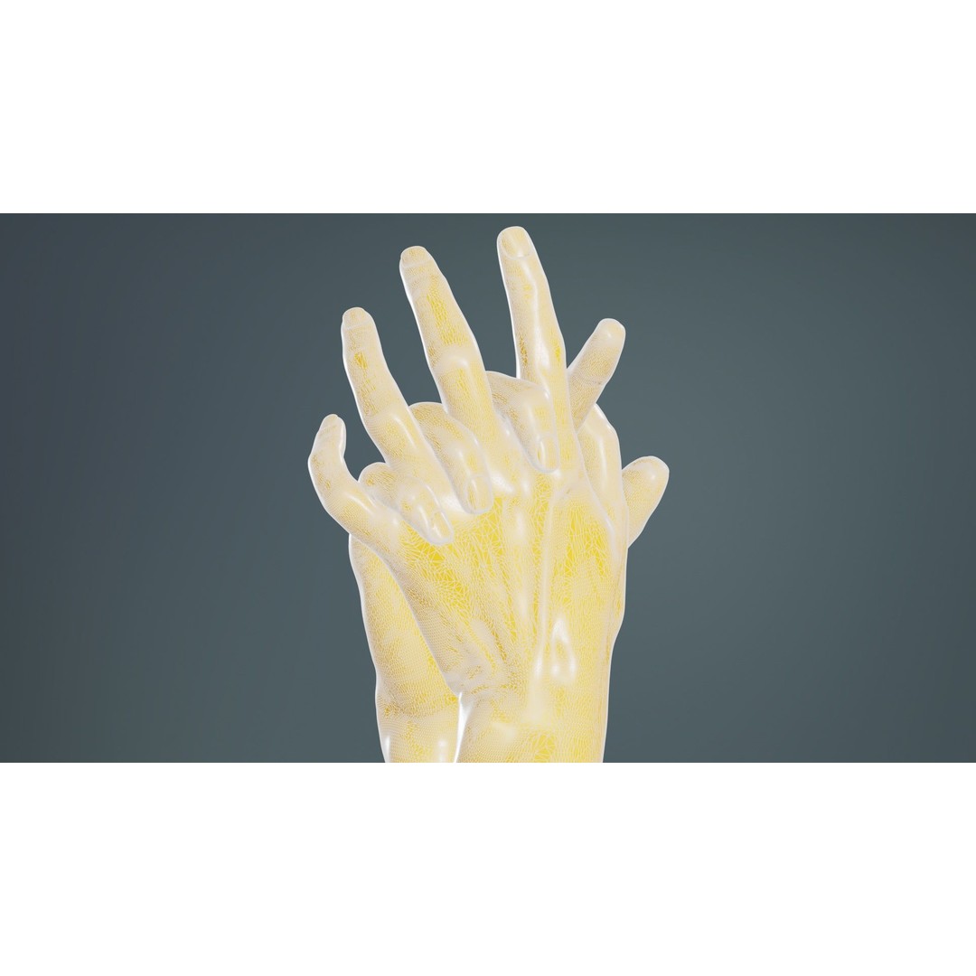 Interwoven Realistic Hand 3D Model – Low Poly Sculpt, FBX & Blender - View 11