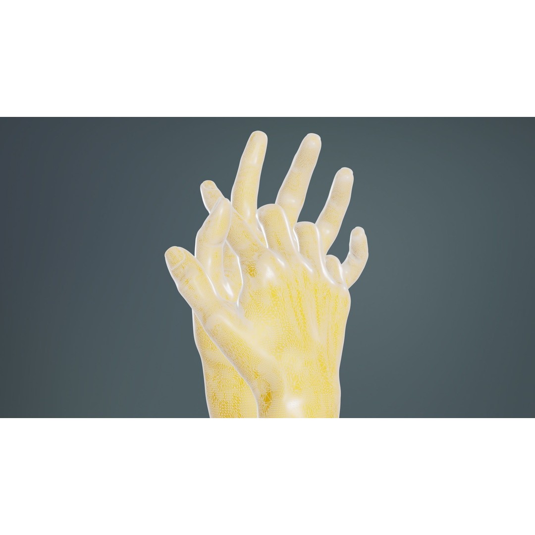 Interwoven Realistic Hand 3D Model – Low Poly Sculpt, FBX & Blender - View 12