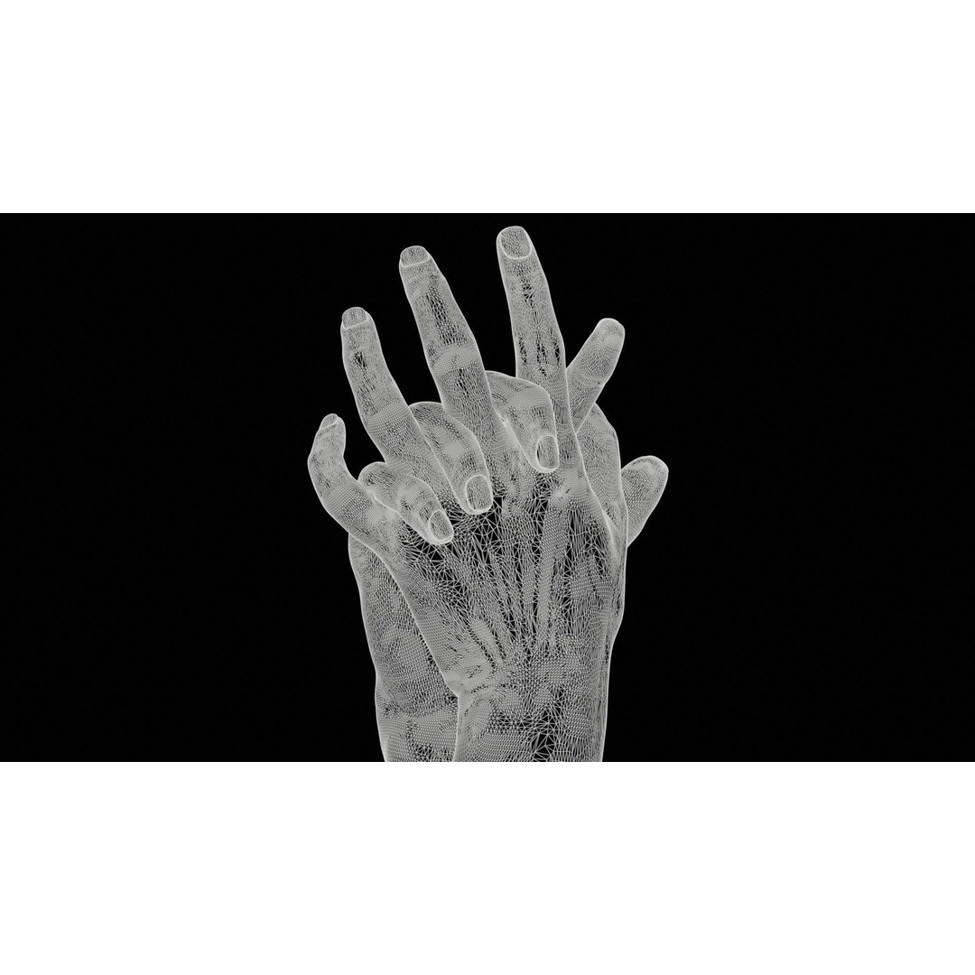 Interwoven Realistic Hand 3D Model – Low Poly Sculpt, FBX & Blender - View 13
