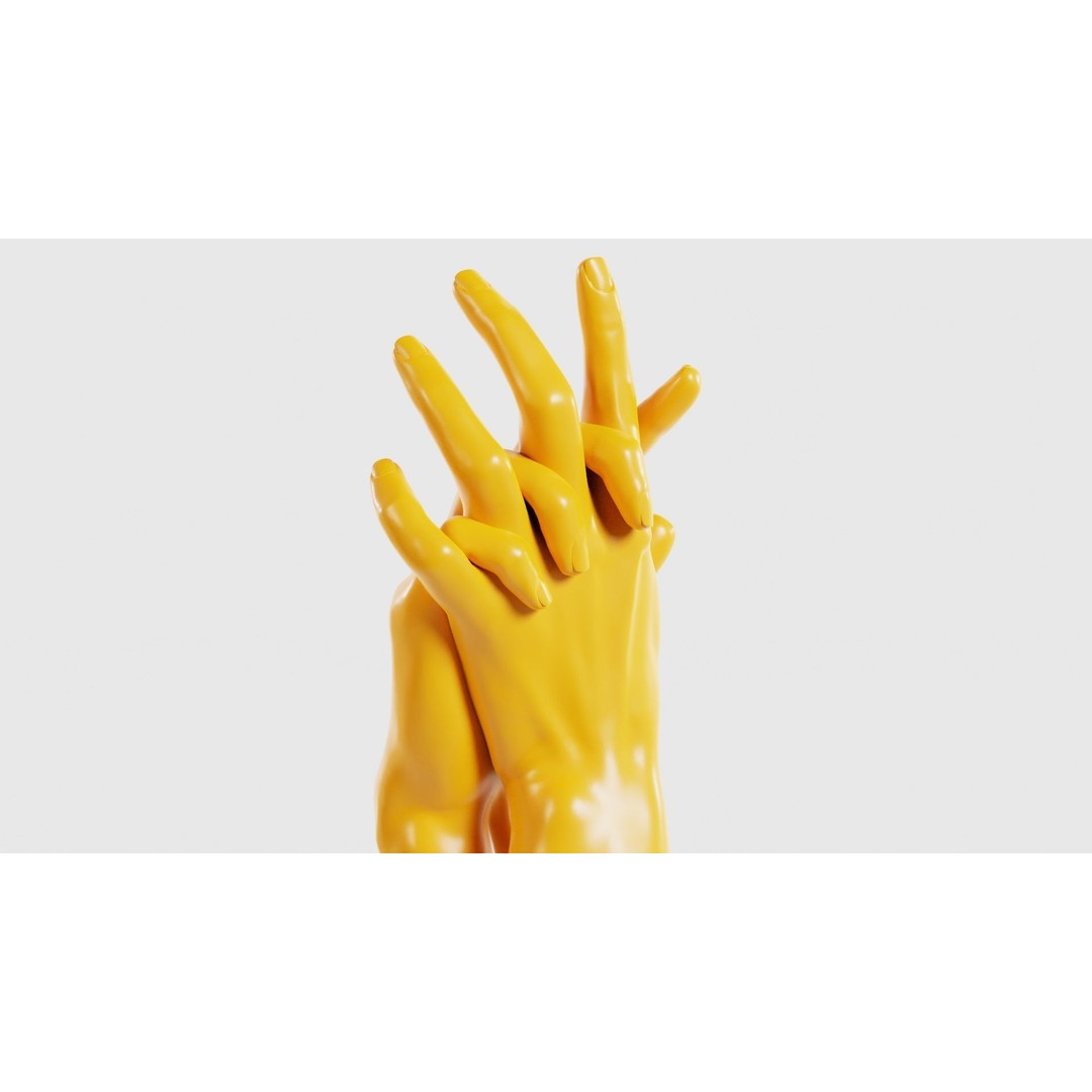 Interwoven Realistic Hand 3D Model – Low Poly Sculpt, FBX & Blender - View 17