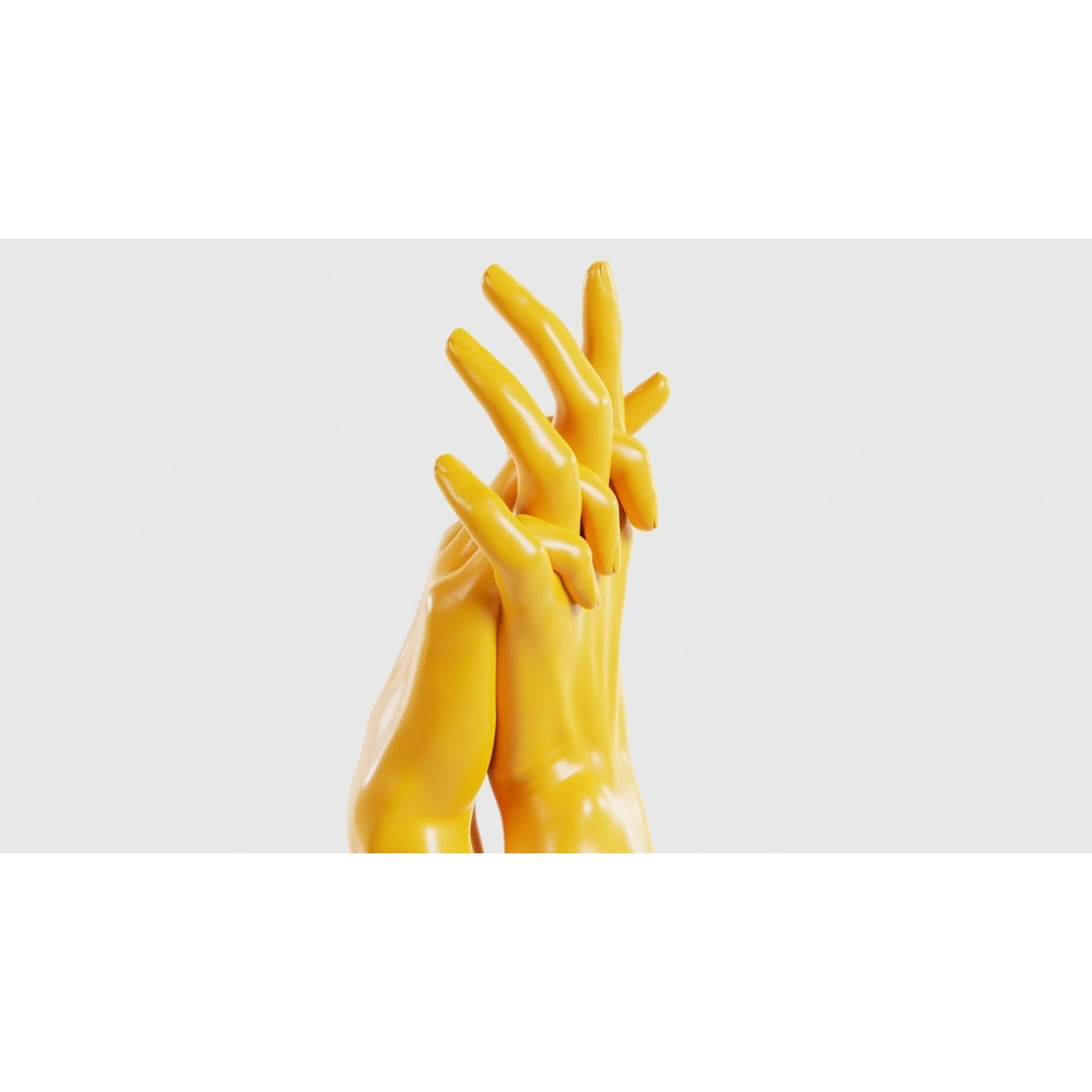 Interwoven Realistic Hand 3D Model – Low Poly Sculpt, FBX & Blender - View 18