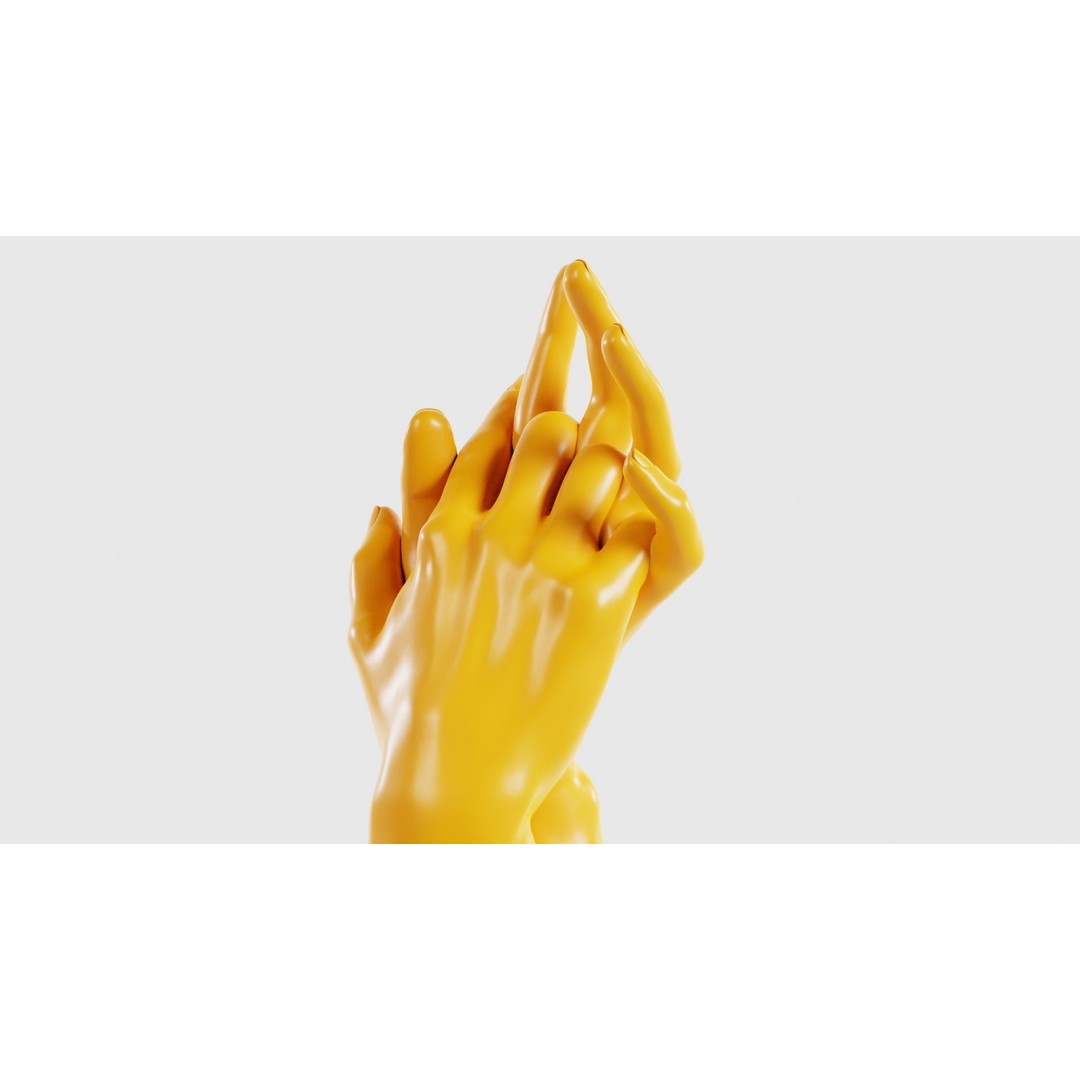 Interwoven Realistic Hand 3D Model – Low Poly Sculpt, FBX & Blender - View 20