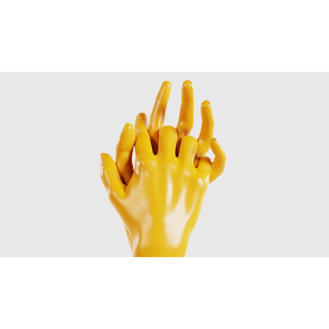 Interwoven Realistic Hand 3D Model – Low Poly Sculpt, FBX & Blender - View 21