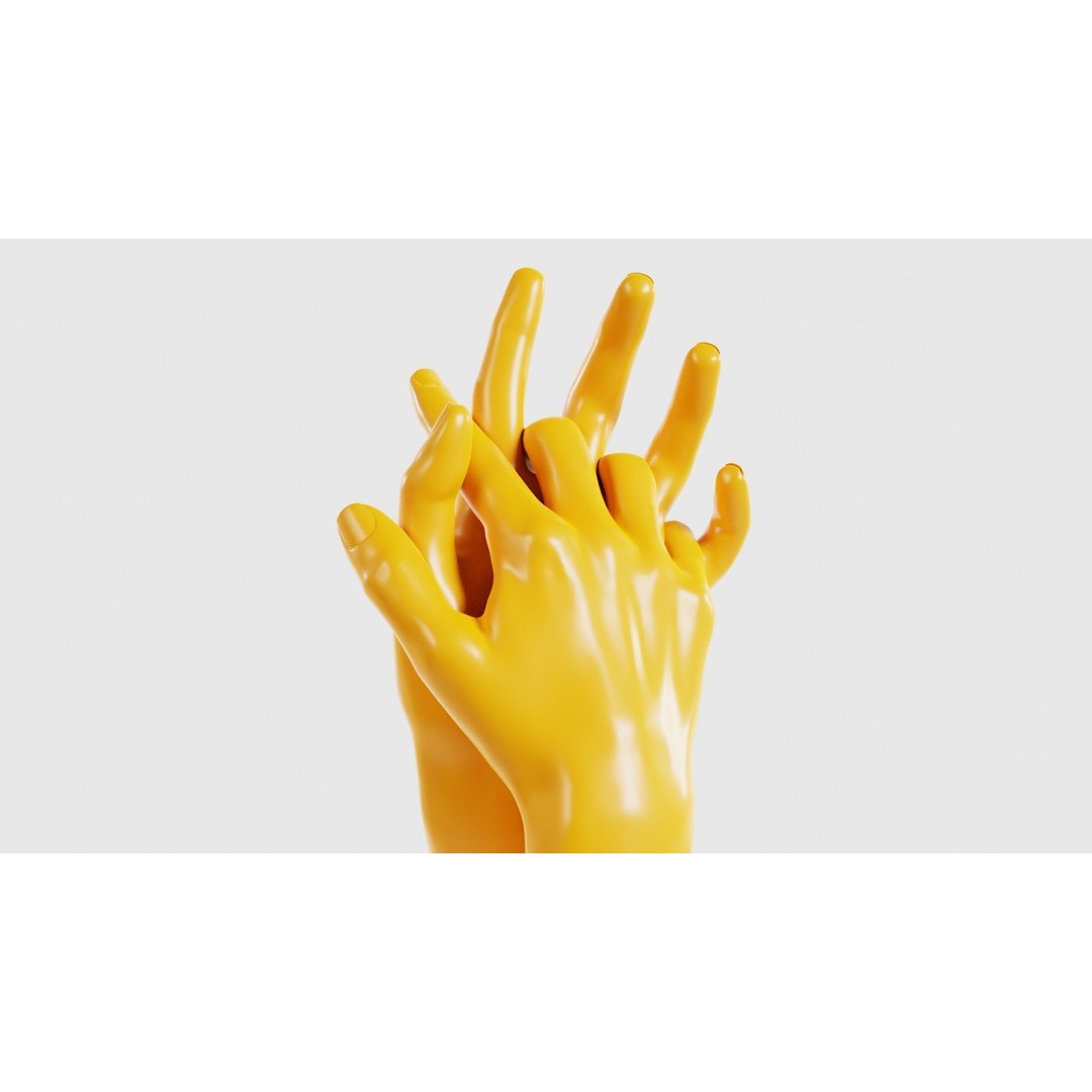 Interwoven Realistic Hand 3D Model – Low Poly Sculpt, FBX & Blender - View 22