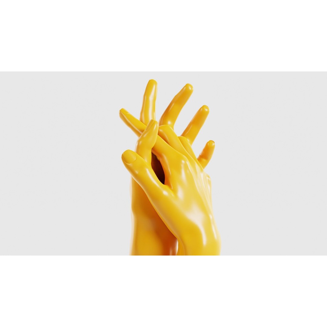 Interwoven Realistic Hand 3D Model – Low Poly Sculpt, FBX & Blender - View 23