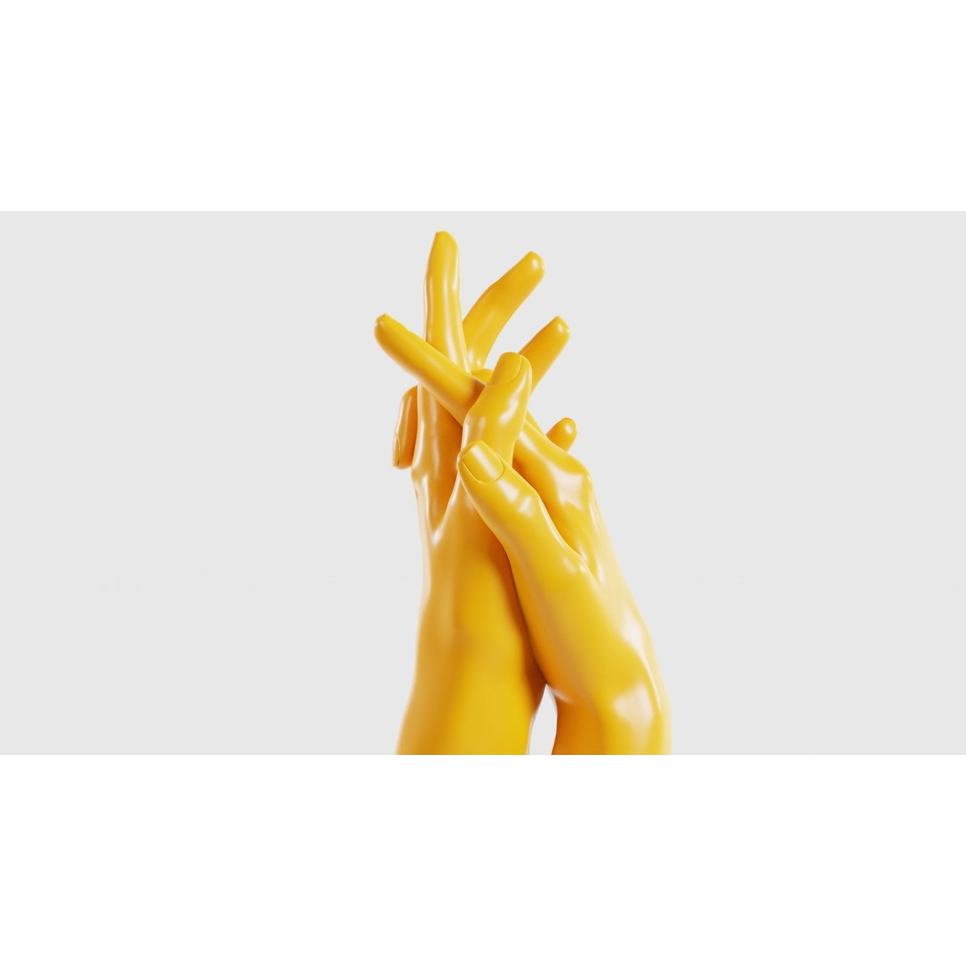 Interwoven Realistic Hand 3D Model – Low Poly Sculpt, FBX & Blender - View 24