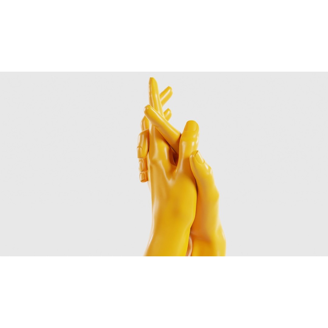 Interwoven Realistic Hand 3D Model – Low Poly Sculpt, FBX & Blender - View 25
