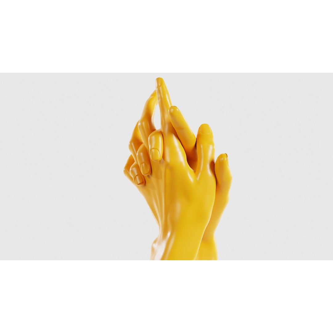 Interwoven Realistic Hand 3D Model – Low Poly Sculpt, FBX & Blender - View 26