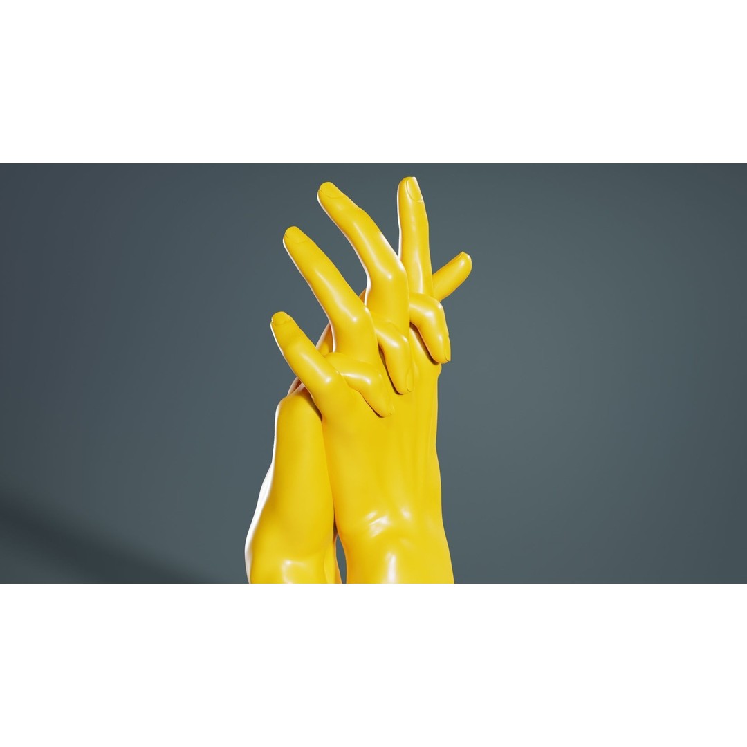 Interwoven Realistic Hand 3D Model – Low Poly Sculpt, FBX & Blender - View 6