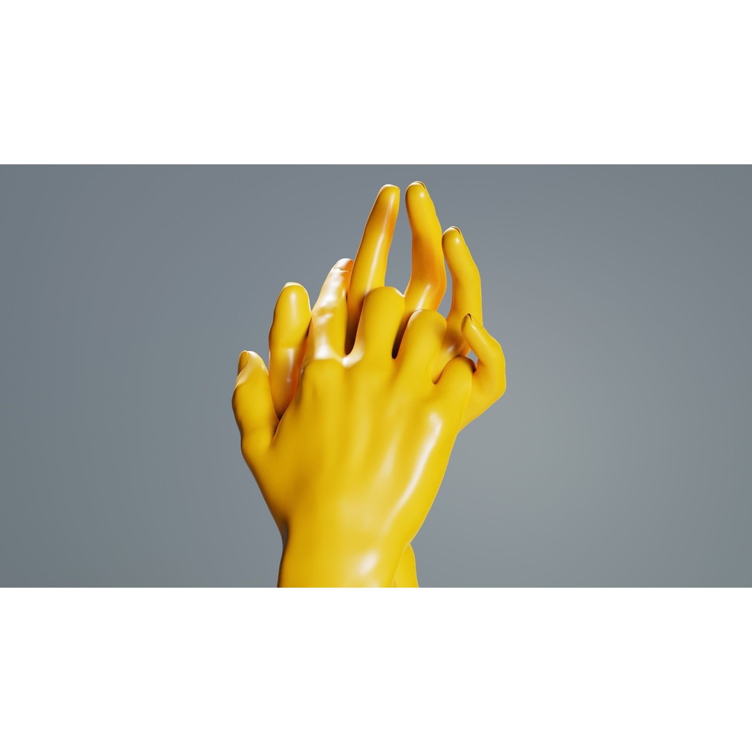 Interwoven Realistic Hand 3D Model – Low Poly Sculpt, FBX & Blender - View 7