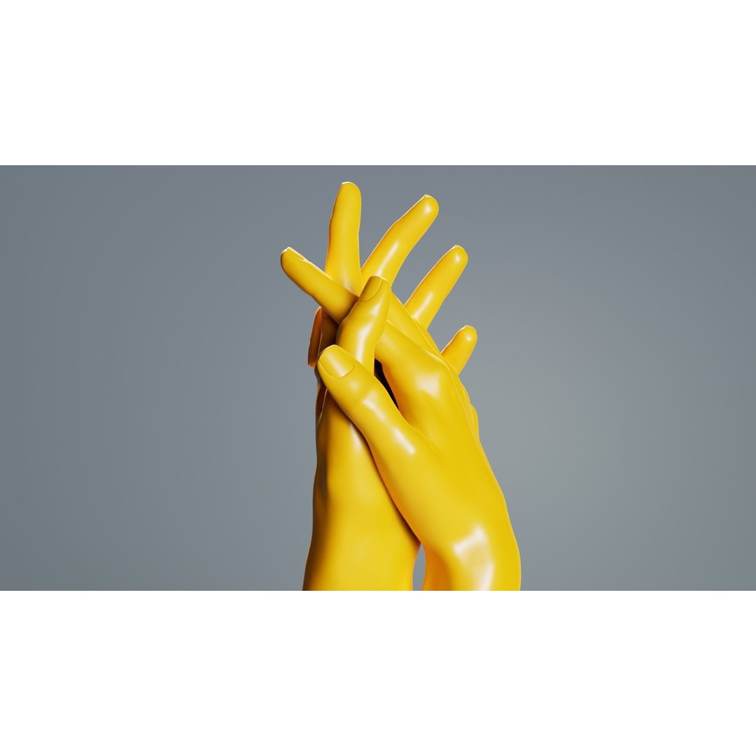 Interwoven Realistic Hand 3D Model – Low Poly Sculpt, FBX & Blender - View 8