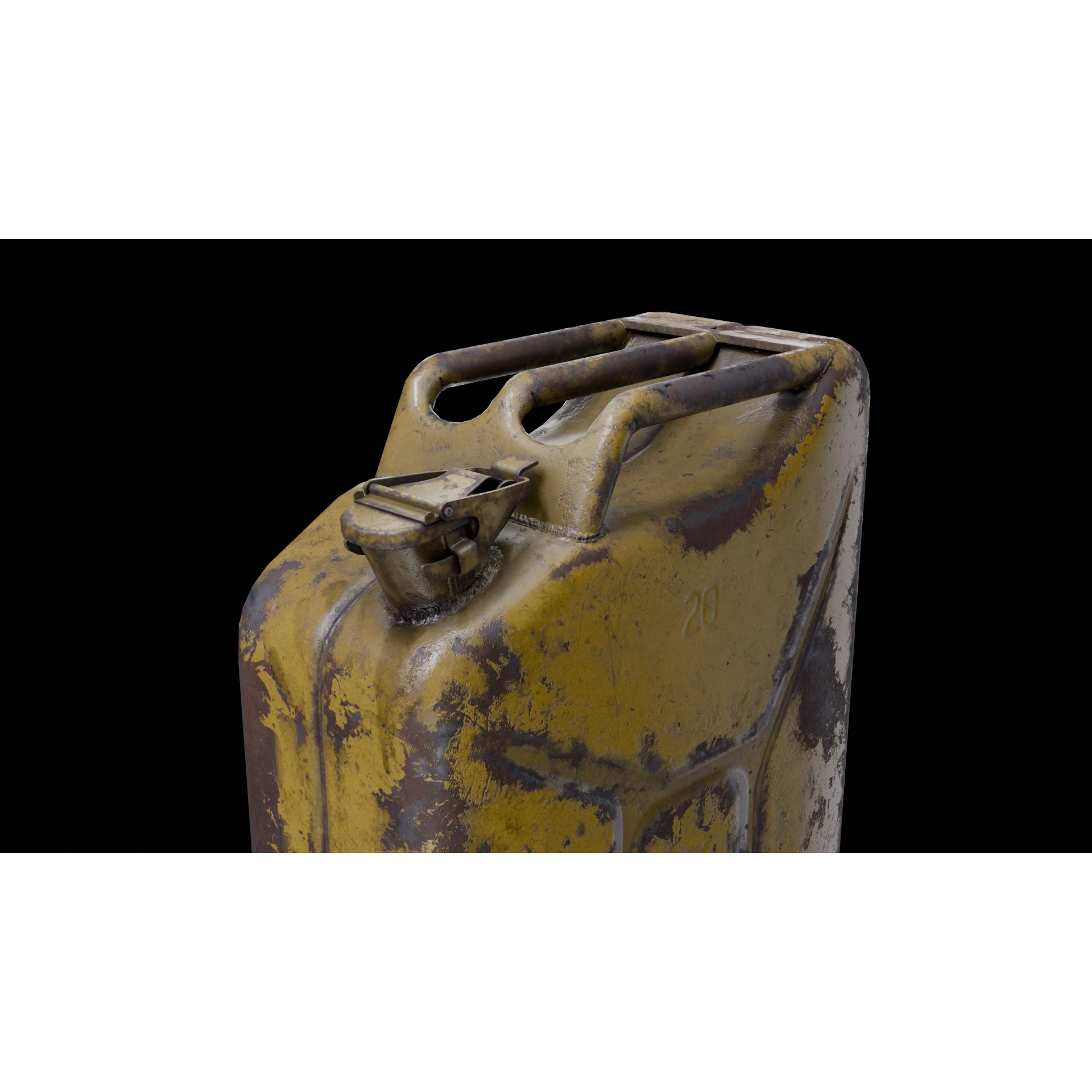 Soviet Fuel Canister - Low-Poly Game-Ready 3D Model - View 10