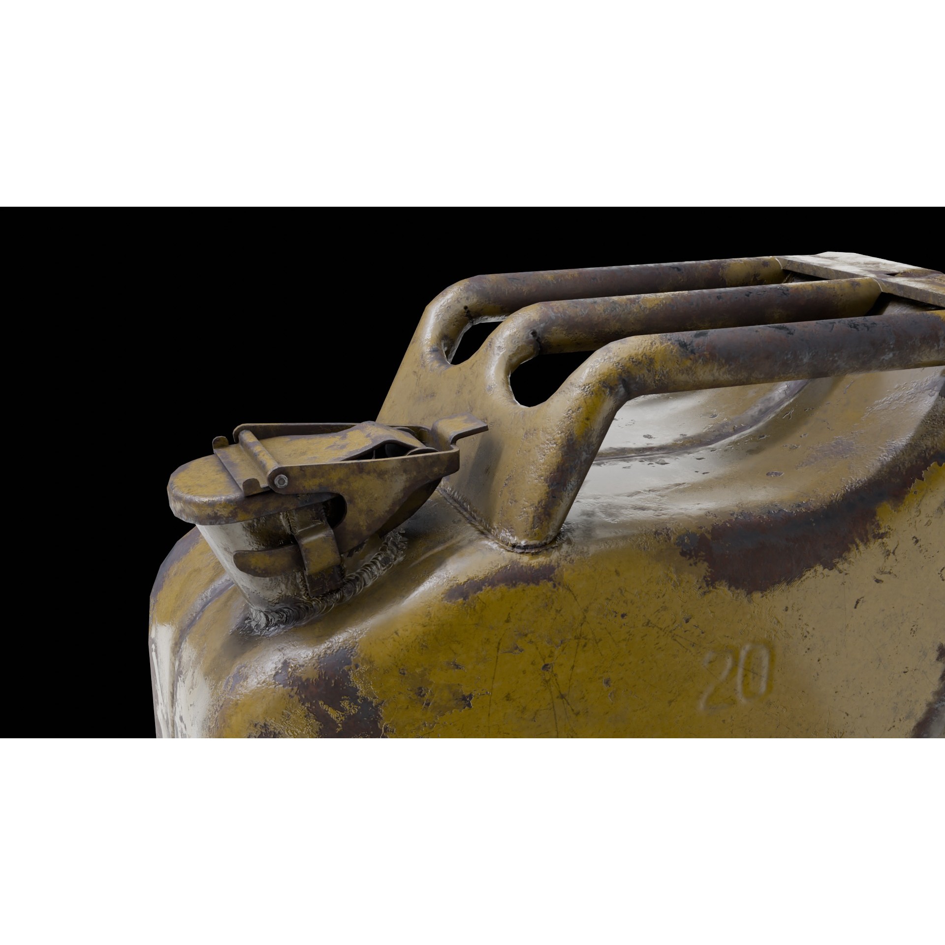 Soviet Fuel Canister - Low-Poly Game-Ready 3D Model - View 11