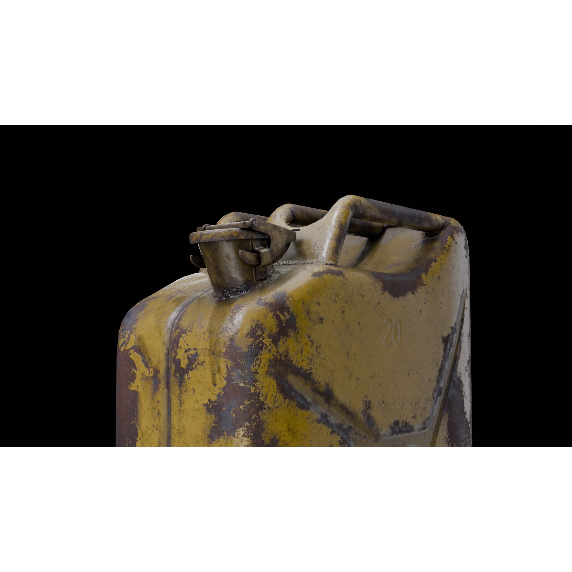 Soviet Fuel Canister - Low-Poly Game-Ready 3D Model - View 14