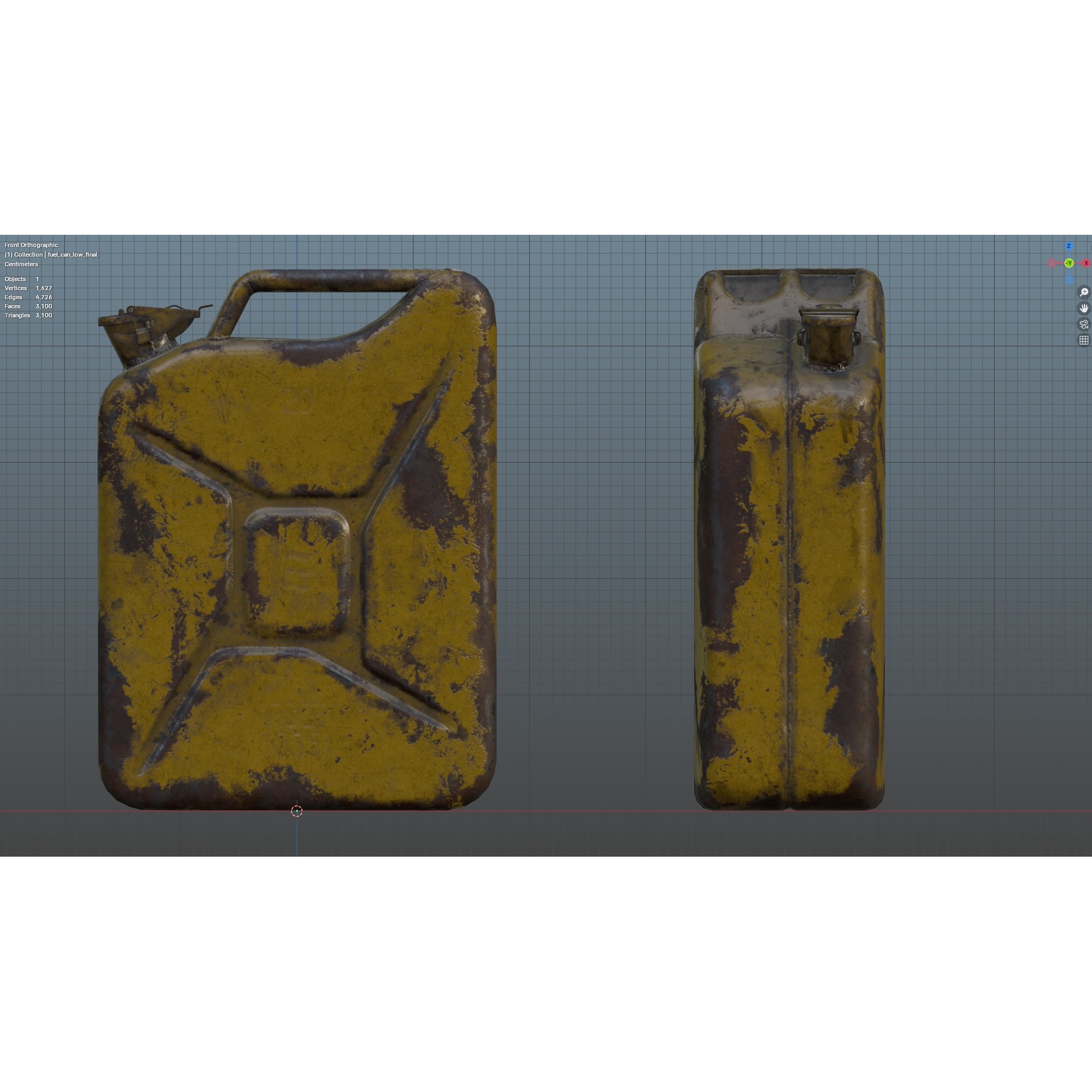 Soviet Fuel Canister - Low-Poly Game-Ready 3D Model - View 18