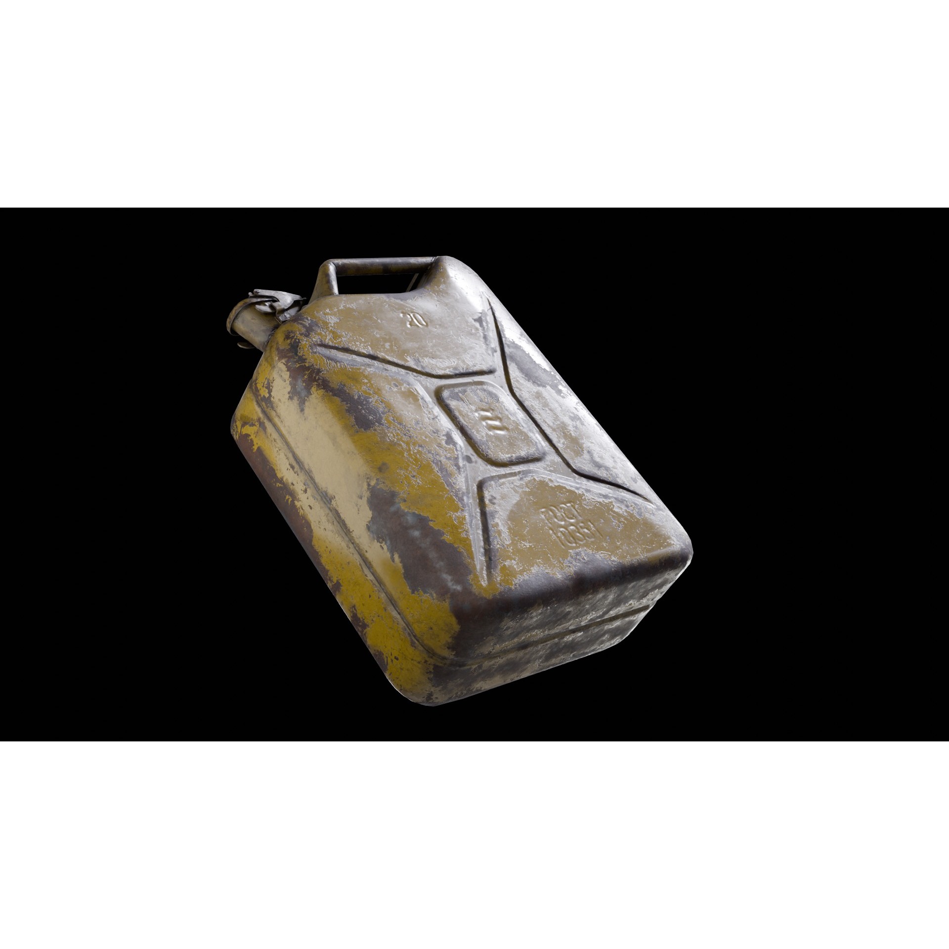 Soviet Fuel Canister - Low-Poly Game-Ready 3D Model - View 3