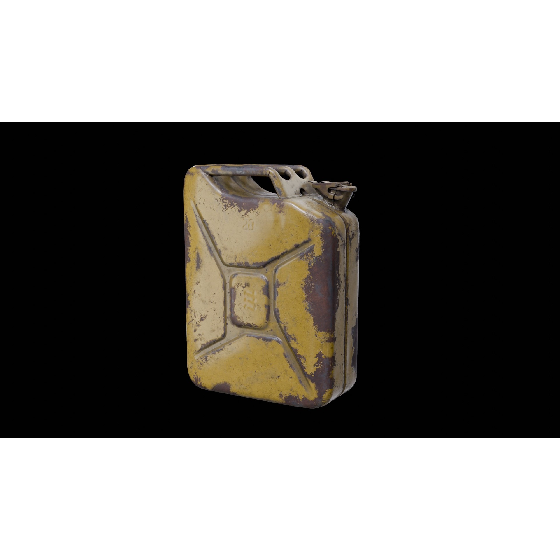 Soviet Fuel Canister - Low-Poly Game-Ready 3D Model - View 5