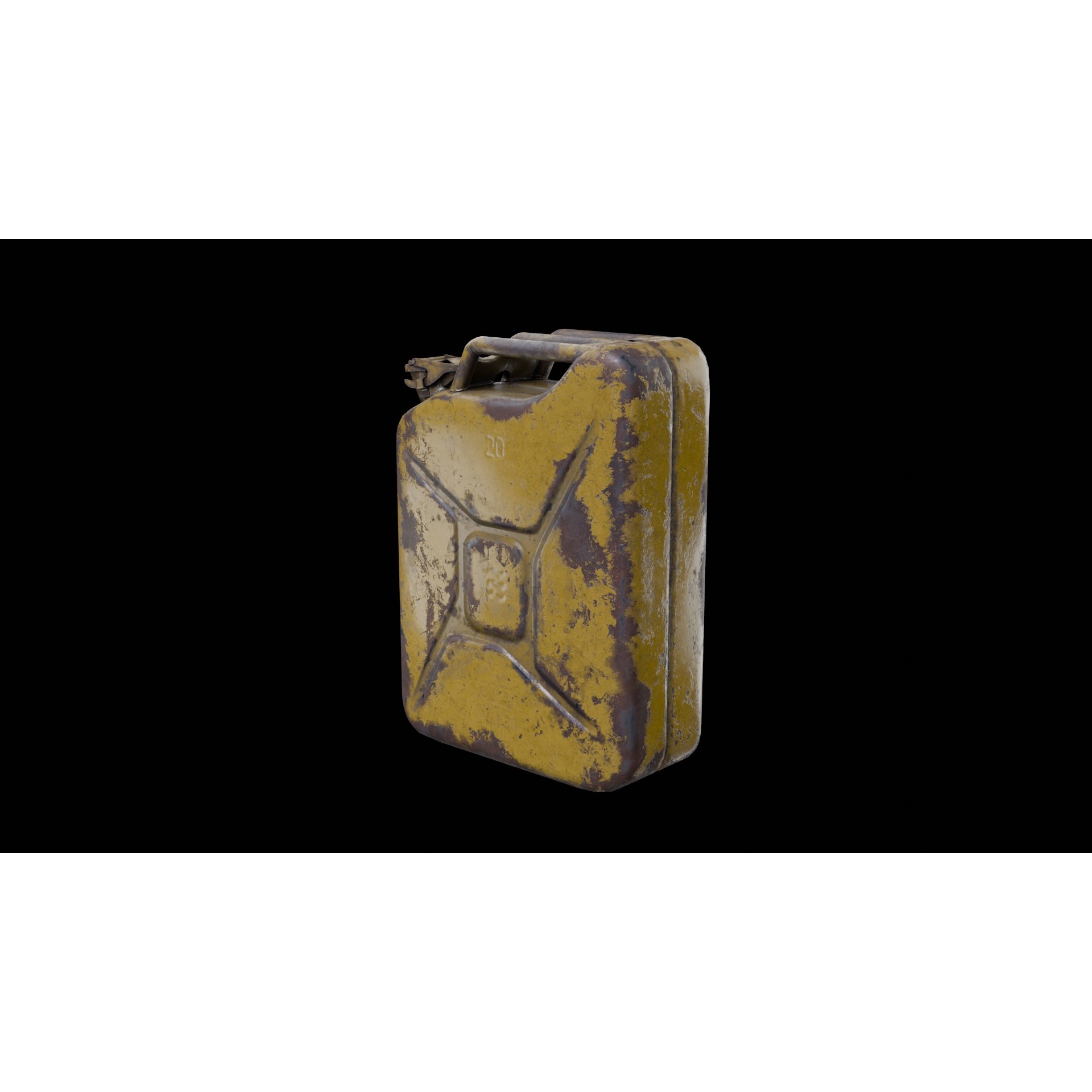 Soviet Fuel Canister - Low-Poly Game-Ready 3D Model - View 6