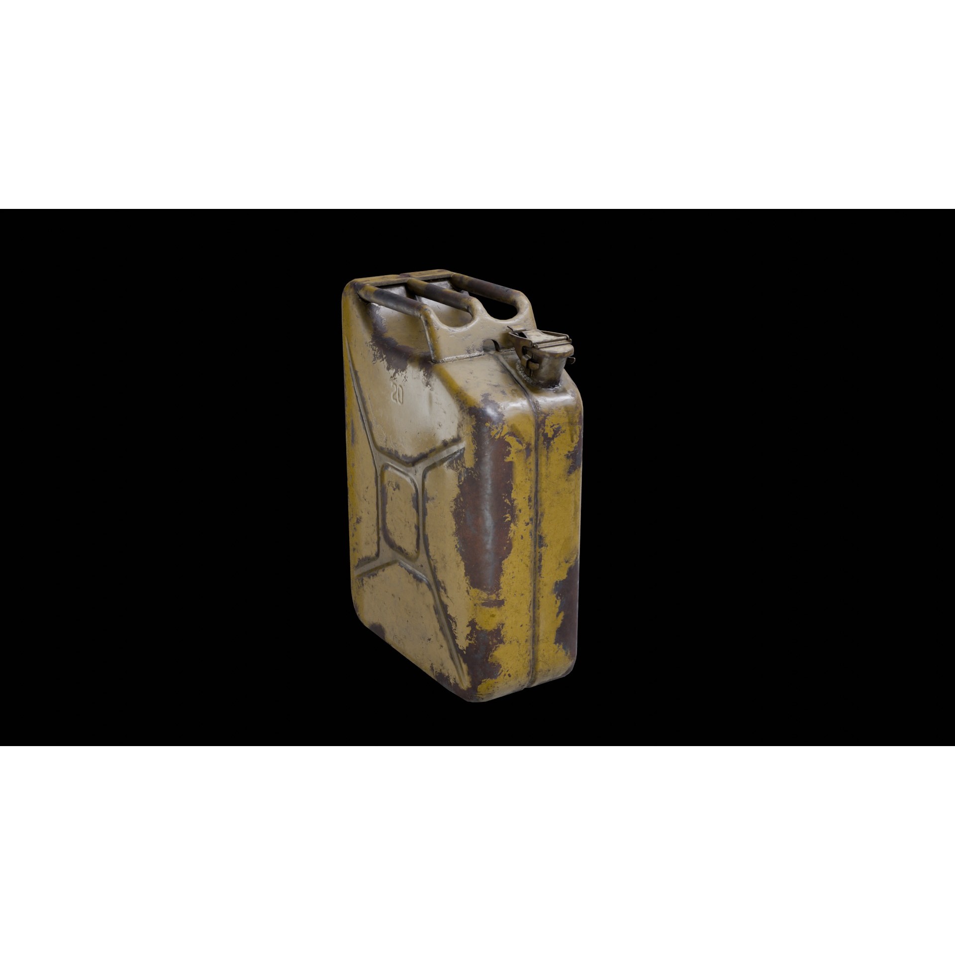Soviet Fuel Canister - Low-Poly Game-Ready 3D Model - View 7